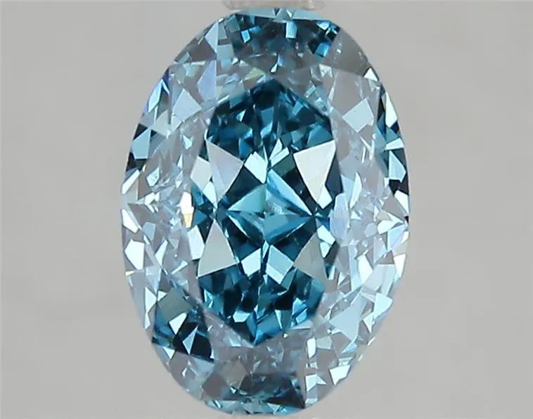 2.35ct Oval Lab Grown Diamond (Colour Fancy Vivid Blue, Clarity VS1, IGI Certified)