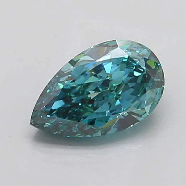 2.36ct Pear Lab Grown Diamond (Colour Fancy Vivid Blue Green, Clarity VS1, IGI Certified)