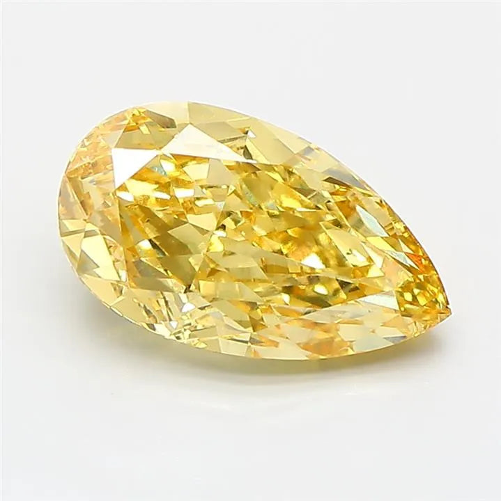 2.36ct Pear Lab Grown Diamond (Colour Fancy Vivid Yellow, Clarity VS2, IGI Certified)
