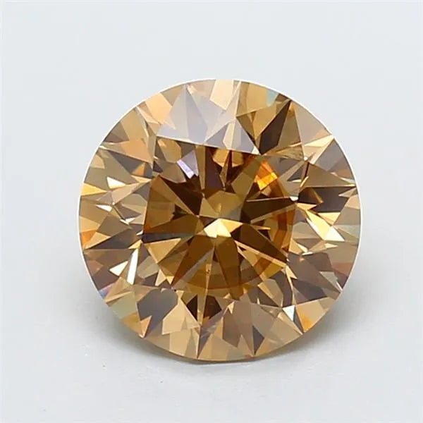 2.36ct Round Lab Grown Diamond (Colour Fancy Brown, Clarity VS2, Cut ID, IGI Certified)