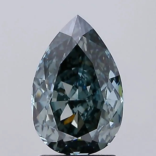 2.37ct Pear Lab Grown Diamond (Colour Fancy Deep Green, Clarity VS1, IGI Certified)