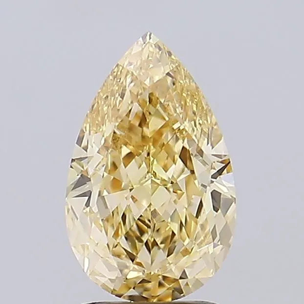 2.37ct Pear Lab Grown Diamond (Colour Fancy Yellow, Clarity VVS2, IGI Certified)
