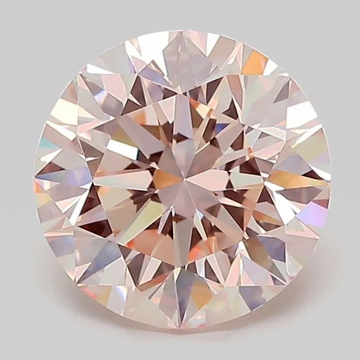 2.37ct Round Lab Grown Diamond (Colour Fancy Pink, Clarity VVS2, Cut EX, IGI Certified)