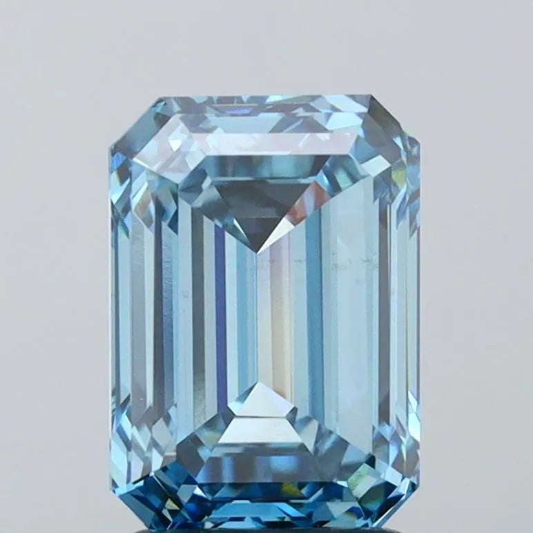 2.38ct Emerald Lab Grown Diamond (Colour Fancy Vivid Blue, Clarity VVS2, IGI Certified)