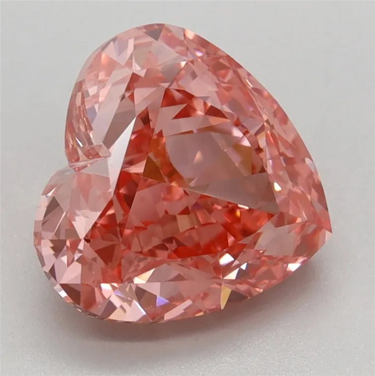 2.38ct Heart Lab Grown Diamond (Colour Fancy Vivid Pink, Clarity VS1, IGI Certified)
