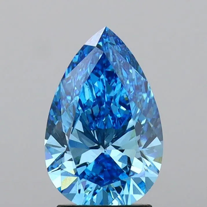 2.38ct Pear Lab Grown Diamond (Colour Fancy Vivid Blue, Clarity VS2, IGI Certified)