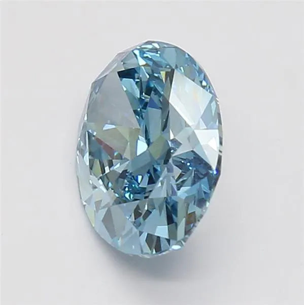 2.39ct Oval Lab Grown Diamond (Colour Fancy Vivid Blue, Clarity VVS2, IGI Certified)