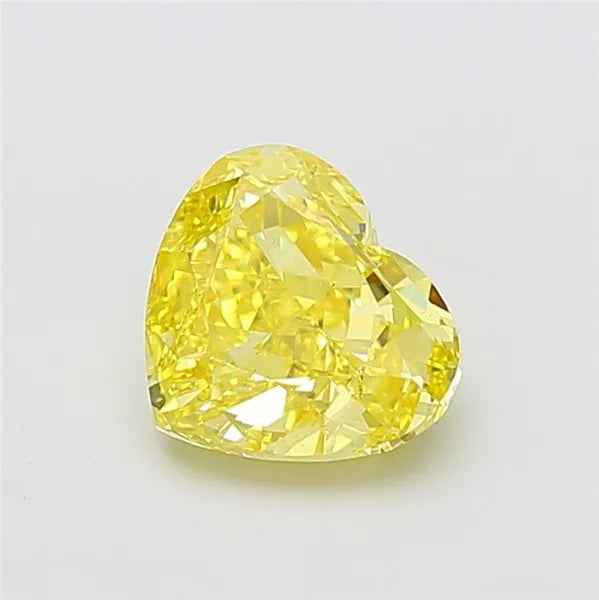 2.40ct Heart Lab Grown Diamond (Colour Fancy Vivid Yellow, Clarity VS1, IGI Certified)