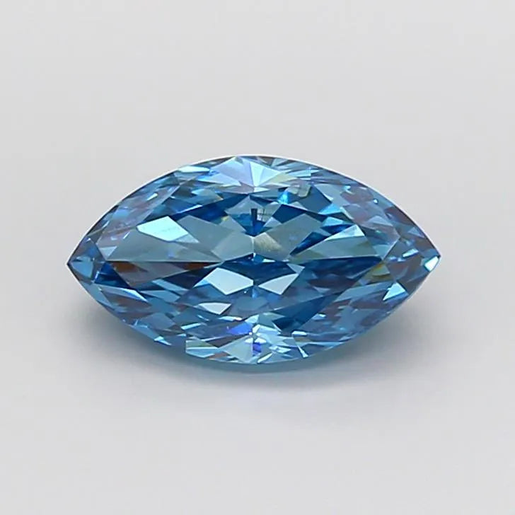2.40ct Marquise Lab Grown Diamond (Colour Fancy Vivid Blue, Clarity VS1, IGI Certified)