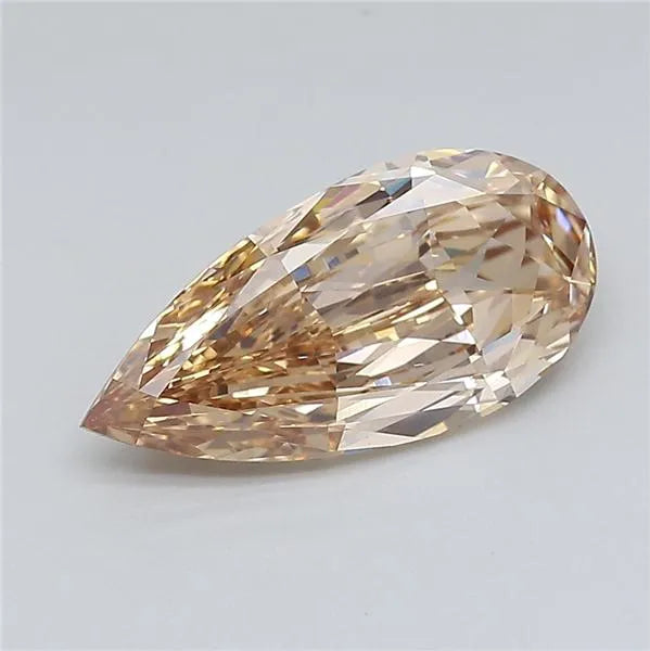 2.40ct Pear Lab Grown Diamond (Colour Fancy Light Brown, Clarity VS1, IGI Certified)