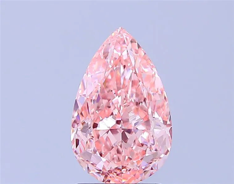 2.40ct Pear Lab Grown Diamond (Colour Fancy Vivid Pink, Clarity VS2, IGI Certified)