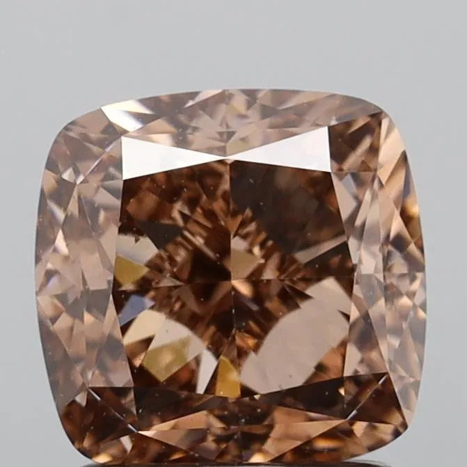 2.41ct Cushion modified Lab Grown Diamond (Colour Fancy Brown, Clarity SI1, IGI Certified)