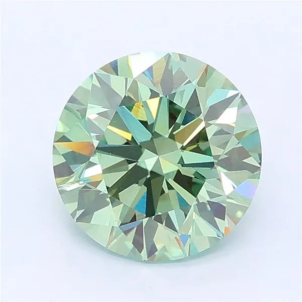 2.41ct Round Lab Grown Diamond (Colour Fancy Intense Green, Clarity SI1, Cut ID, IGI Certified)