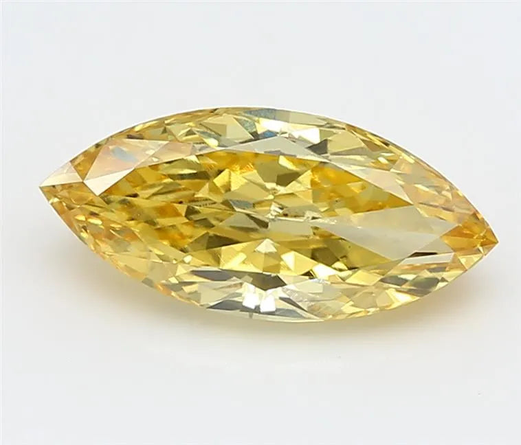 2.42ct Marquise Lab Grown Diamond (Colour Fancy Vivid Yellow, Clarity VS1, Cut GD, IGI Certified)