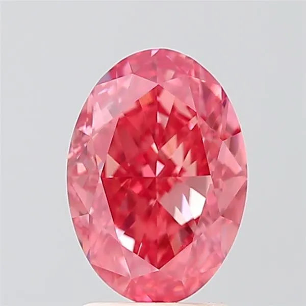 2.44ct Oval Lab Grown Diamond (Colour Fancy Vivid Pink, Clarity VVS1, IGI Certified)