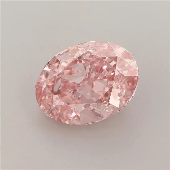 2.45ct Oval Lab Grown Diamond (Colour Fancy Vivid Pink, Clarity VS1, IGI Certified)