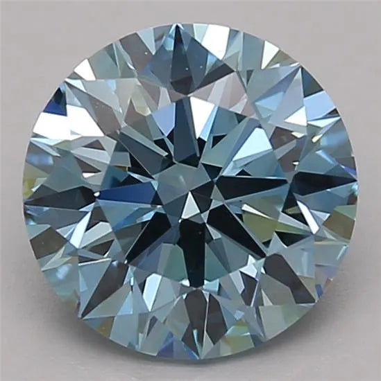 2.46ct Round Lab Grown Diamond (Colour Fancy Vivid Blue, Clarity VVS1, Cut EX, IGI Certified)