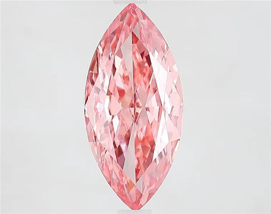 2.47ct Marquise Lab Grown Diamond (Colour Fancy Vivid Pink, Clarity VVS2, IGI Certified)