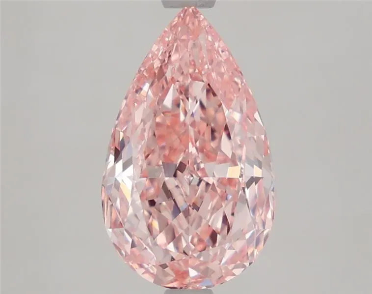 2.47ct Pear Lab Grown Diamond (Colour Fancy Intense Pink, Clarity VVS2, IGI Certified)