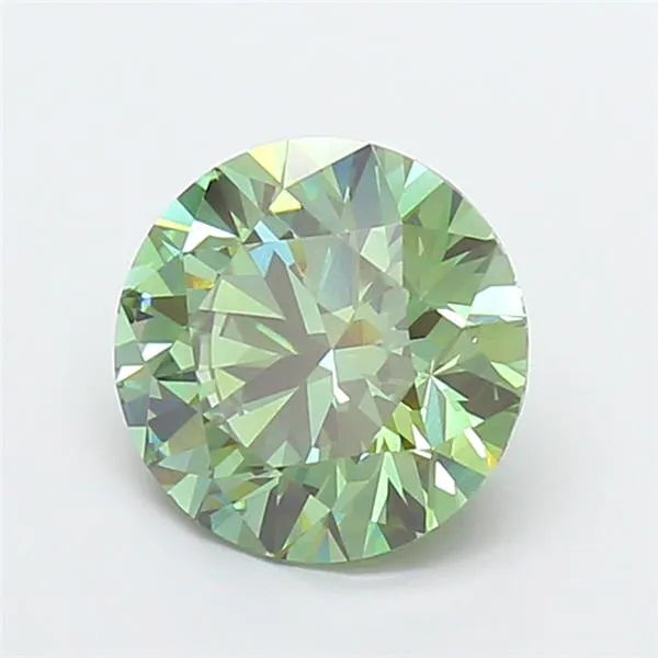 2.47ct Round Lab Grown Diamond (Colour Fancy Vivid Green, Clarity VS1, Cut ID, IGI Certified)