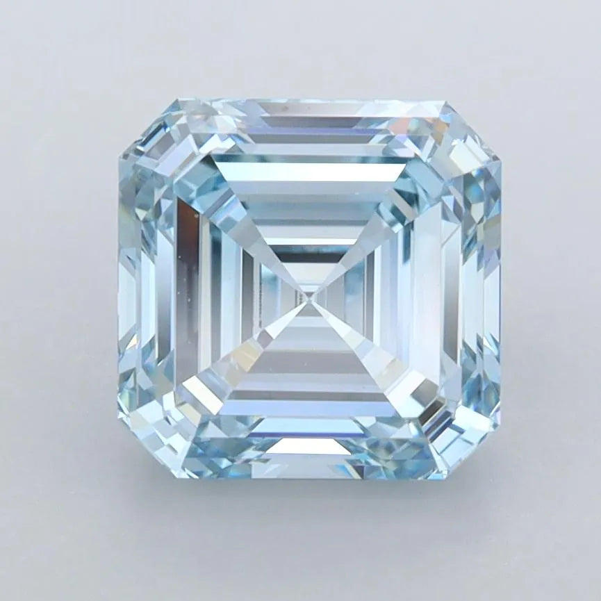 2.49ct Asscher Lab Grown Diamond (Colour Fancy Intense Blue, Clarity VVS1, IGI Certified)