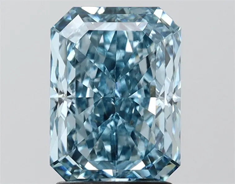 2.49ct Radiant Lab Grown Diamond (Colour Fancy Vivid Blue, Clarity VS1, IGI Certified)