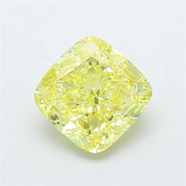 2.50ct Cushion modified Lab Grown Diamond (Colour Fancy Intense Yellow, Clarity VVS2, IGI Certified)