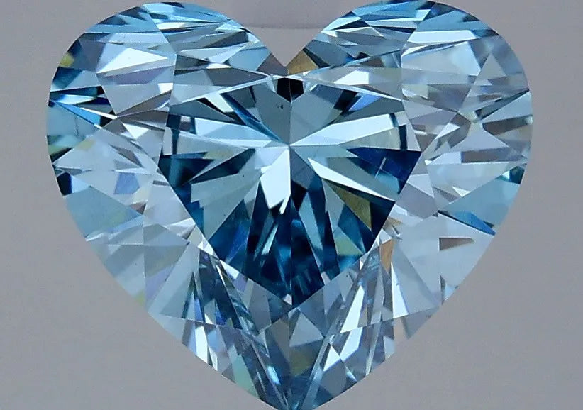 2.50ct Heart Lab Grown Diamond (Colour Fancy Vivid Blue, Clarity VS2, IGI Certified)