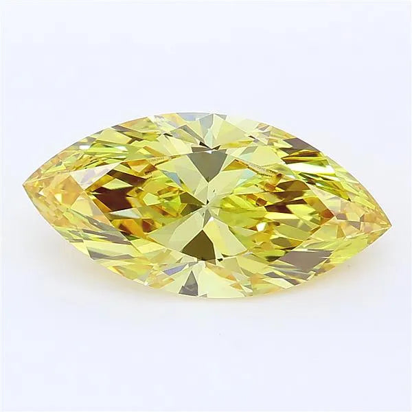2.50ct Marquise Lab Grown Diamond (Colour Fancy Intense Yellow, Clarity VS1, IGI Certified)