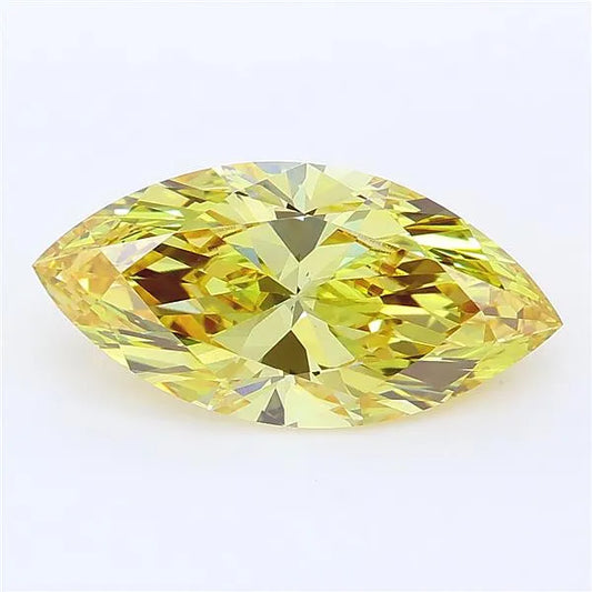 2.50ct Marquise Lab Grown Diamond (Colour Fancy Intense Yellow, Clarity VS1, IGI Certified)