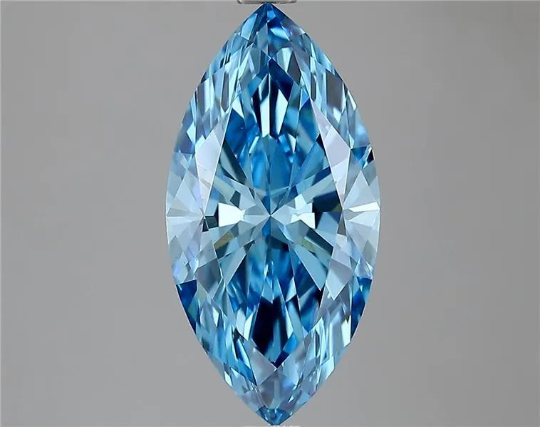 2.50ct Marquise Lab Grown Diamond (Colour Fancy Vivid Blue, Clarity VVS2, IGI Certified)