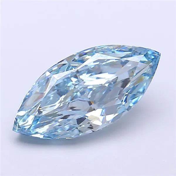 2.50ct Marquise Lab Grown Diamond (Colour Fancy Vivid Blue, Clarity VVS2, IGI Certified)