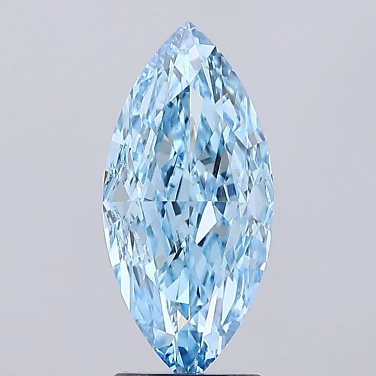 2.50ct Marquise Lab Grown Diamond (Colour Fancy Vivid Blue, Clarity VVS2, IGI Certified)