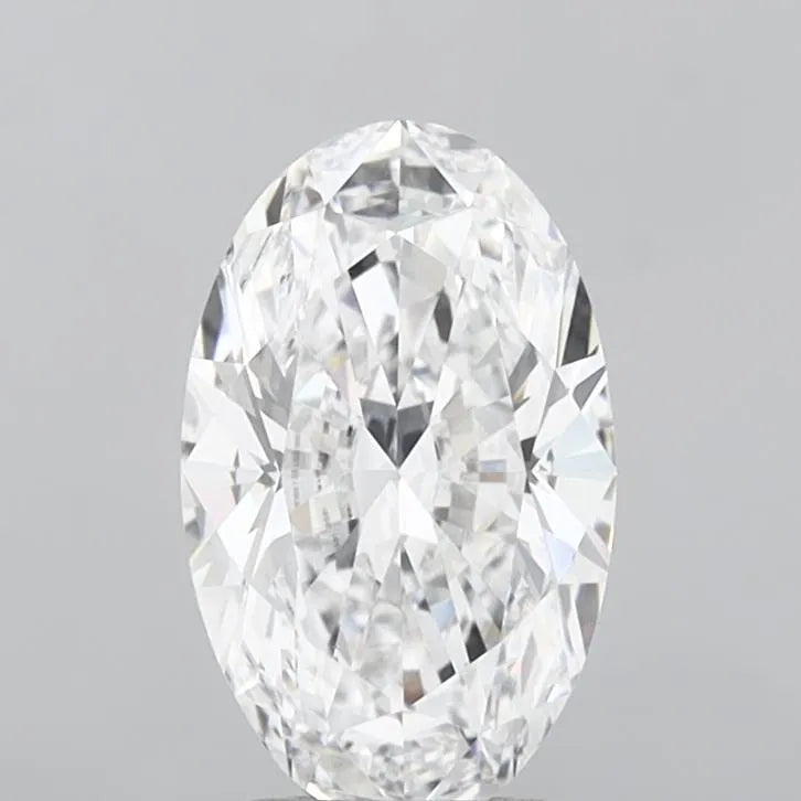2.50ct Oval Lab Grown Diamond (Colour D, Clarity VVS2, IGI Certified)