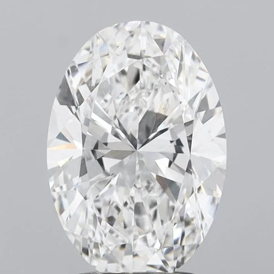 2.50ct Oval Lab Grown Diamond (Colour E, Clarity VVS2, IGI Certified)