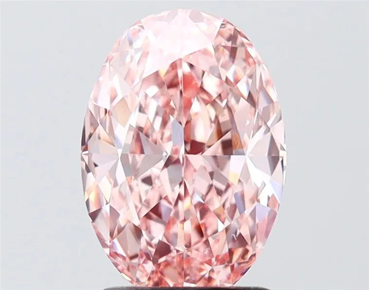 2.50ct Oval Lab Grown Diamond (Colour Fancy Intense Pink, Clarity VS1, IGI Certified)