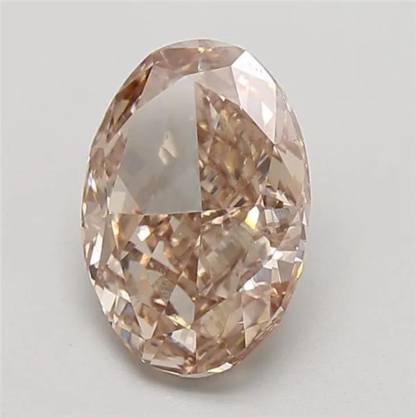 2.50ct Oval Lab Grown Diamond (Colour Fancy Light Brown, Clarity VS1, IGI Certified)