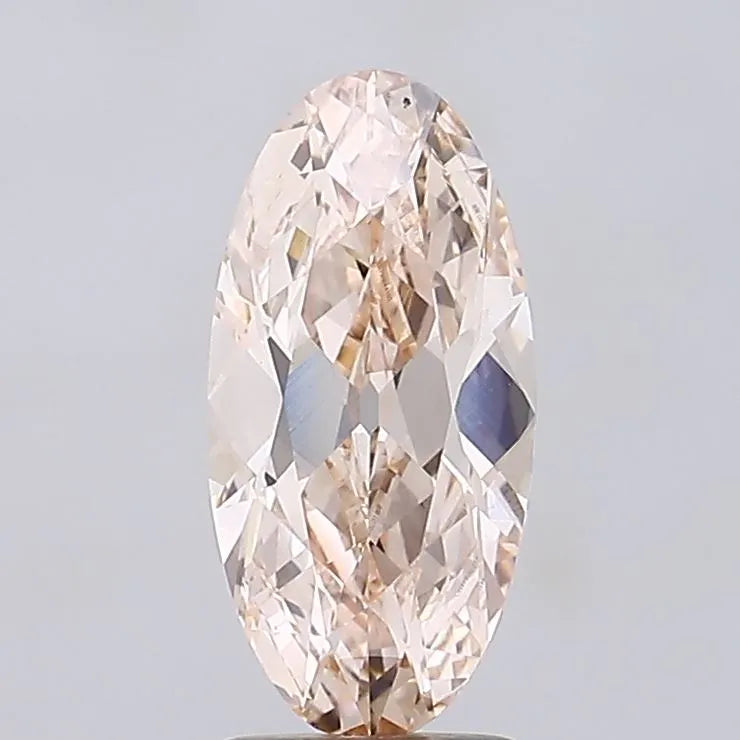 2.50ct Oval Lab Grown Diamond (Colour Fancy Light Brown, Clarity VS1, IGI Certified)