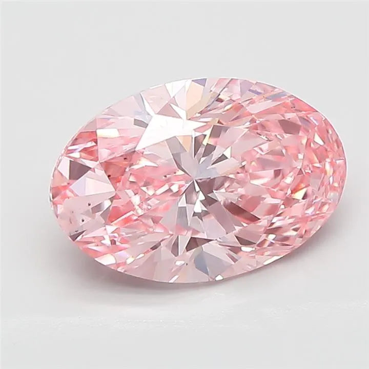 2.50ct Oval Lab Grown Diamond (Colour Fancy Vivid Pink, Clarity VS1, IGI Certified)