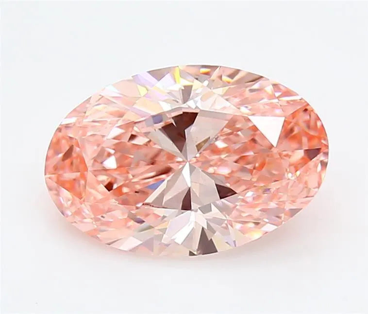 2.50ct Oval Lab Grown Diamond (Colour Fancy Vivid Pink, Clarity VS1, IGI Certified)