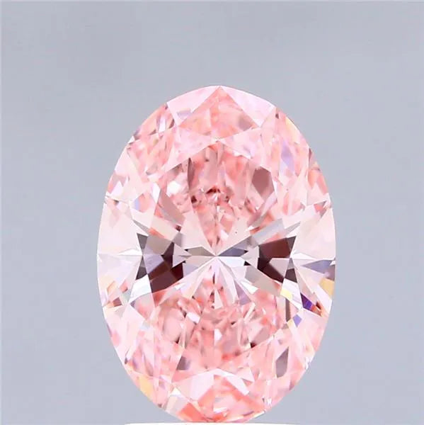 2.50ct Oval Lab Grown Diamond (Colour Fancy Vivid Pink, Clarity VVS2, IGI Certified)