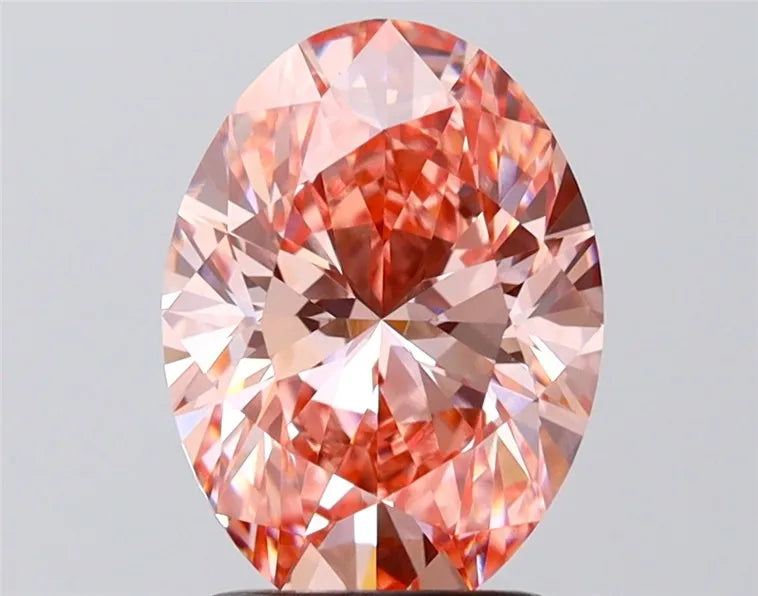 2.50ct Oval Lab Grown Diamond (Colour Fancy Vivid Pink, Clarity VVS2, IGI Certified)