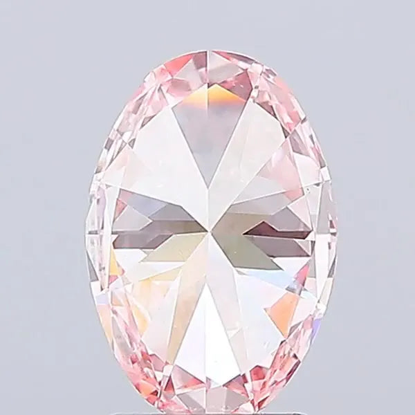 2.50ct Oval Lab Grown Diamond (Colour Fancy Vivid Pink, Clarity VVS2, IGI Certified)