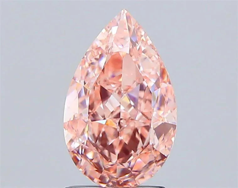 2.50ct Pear Lab Grown Diamond (Colour Fancy Intense Pink, Clarity VS1, IGI Certified)