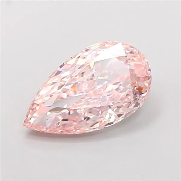 2.50ct Pear Lab Grown Diamond (Colour Fancy Intense Pink, Clarity VS1, IGI Certified)