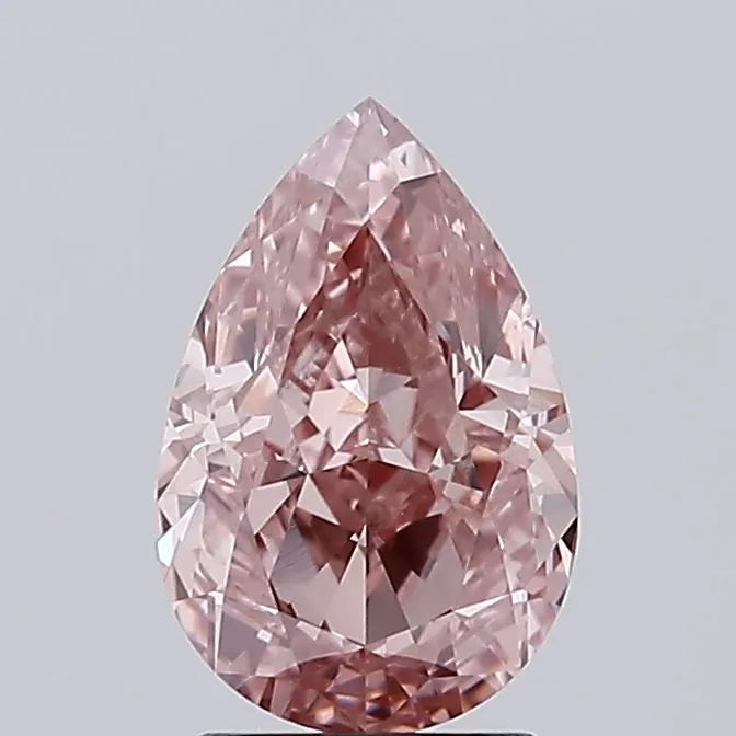 2.50ct Pear Lab Grown Diamond (Colour Fancy Intense Pink, Clarity VVS2, IGI Certified)