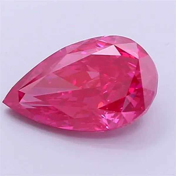 2.50ct Pear Lab Grown Diamond (Colour Fancy Vivid Pink, Clarity VS1, IGI Certified)