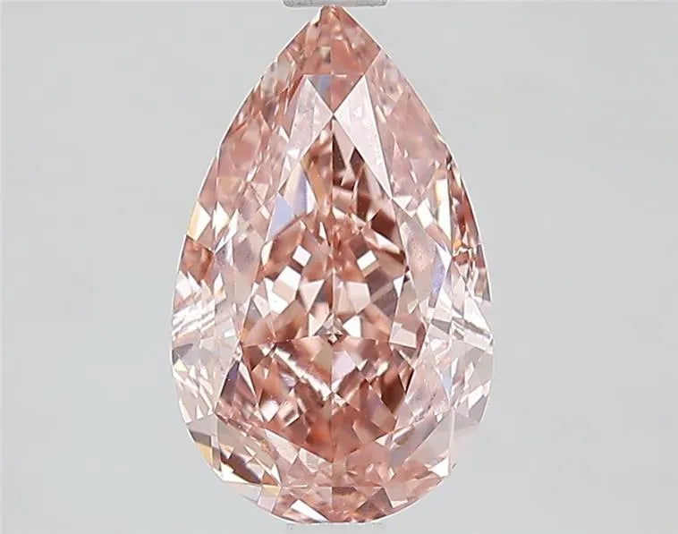 2.50ct Pear Lab Grown Diamond (Colour Fancy Vivid Pink, Clarity VVS2, IGI Certified)