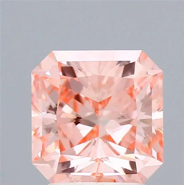 2.50ct Square radiant Lab Grown Diamond (Colour Fancy Vivid Pink, Clarity VS1, IGI Certified)
