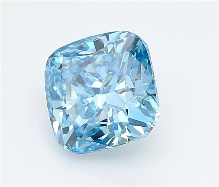 2.51ct Cushion modified Lab Grown Diamond (Colour Fancy Vivid Blue, Clarity VVS1, IGI Certified)